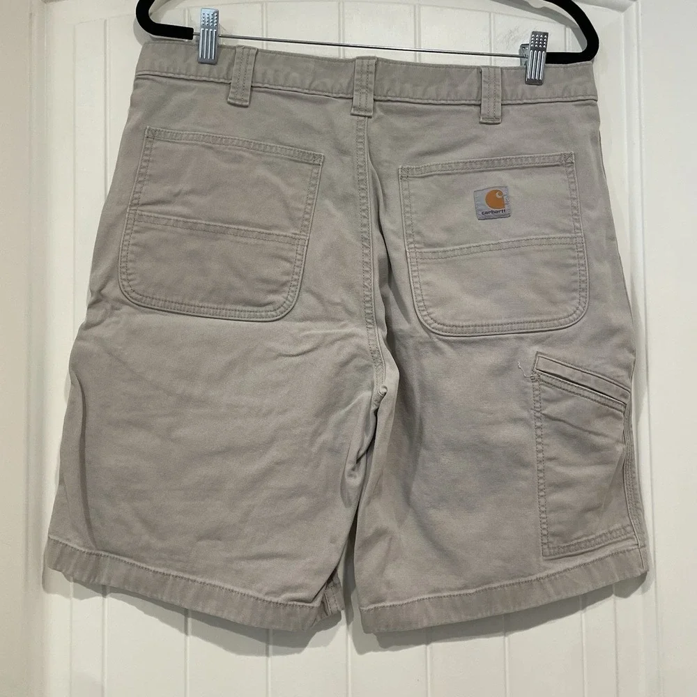 Carhartt Mens Relaxed Fit‎ Cargo Shorts Size 36 Carpenter Work Shorts Beige